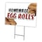 Signmission Homemade Egg Rolls Yard Sign & Stake outdoor plastic coroplast window, C-2436 Homemade Egg Rolls C-2436 Homemade Egg Rolls - alternate 1